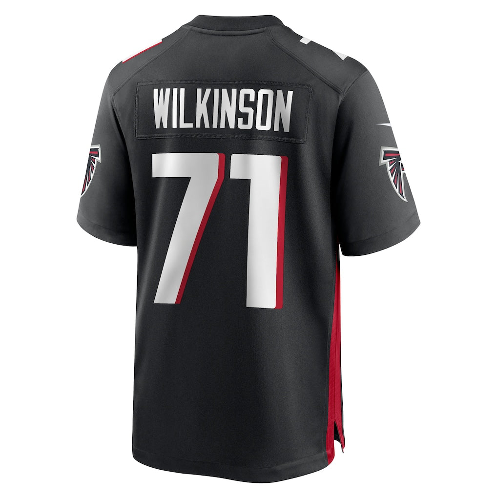 Jdoa A.Falcons #71 Elijah Wilkinson Black Team Game Jersey