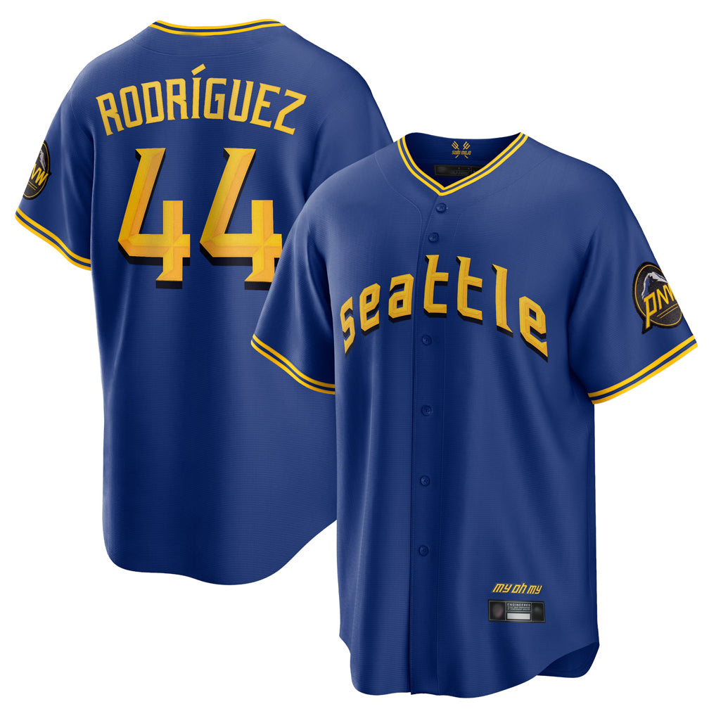 S.Mariners #44 Julio Rodriguez Player Royal City Connect Home Game Jdoa Stitched Jerseys