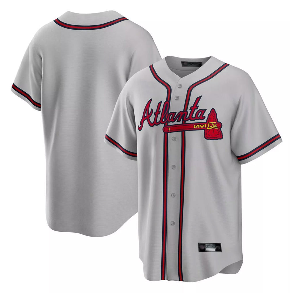 A.Braves ## Braves Blank Player Gray Home Game Jdoa Stitched Jerseys