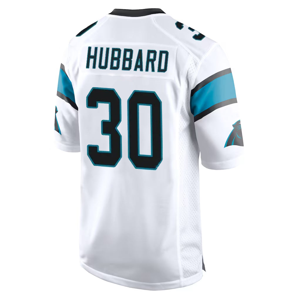C.Panthers #30 Chuba Hubbard Player White Game Jdoa Stitched Jerseys