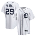D.Tigers #29 Tarik Skubal Player White Home Game Jdoa Stitched Jerseys