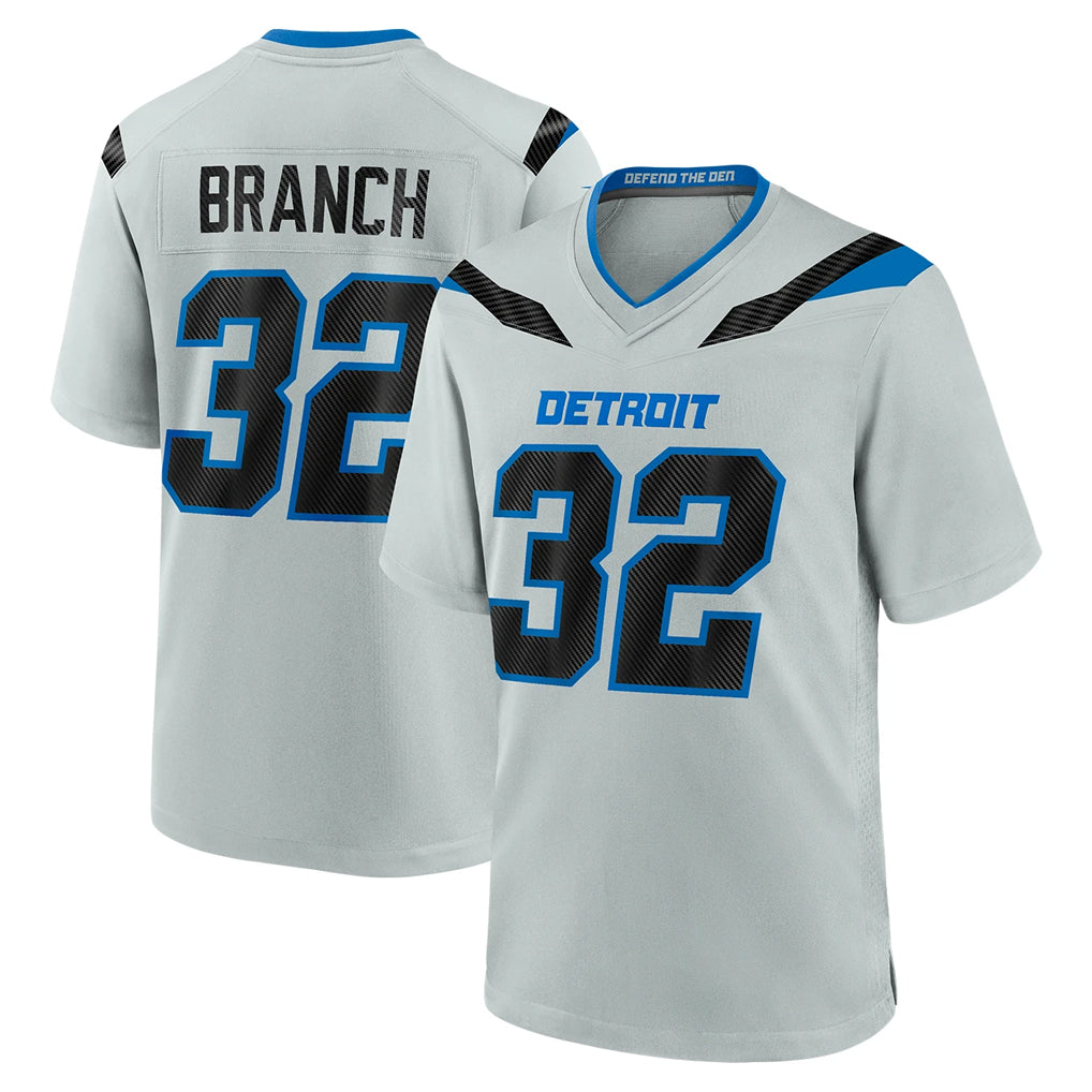 D.Lions #32 Brian Branch Player Silver 2026 Rivalries Collection Home Game Jdoa Stitched Jerseys