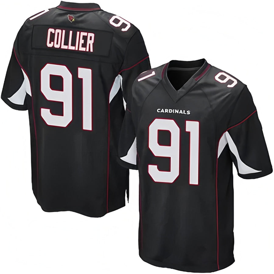 A.Cardinals #91 L.J. Collier Player Black Game Jdoa Stitched Jerseys