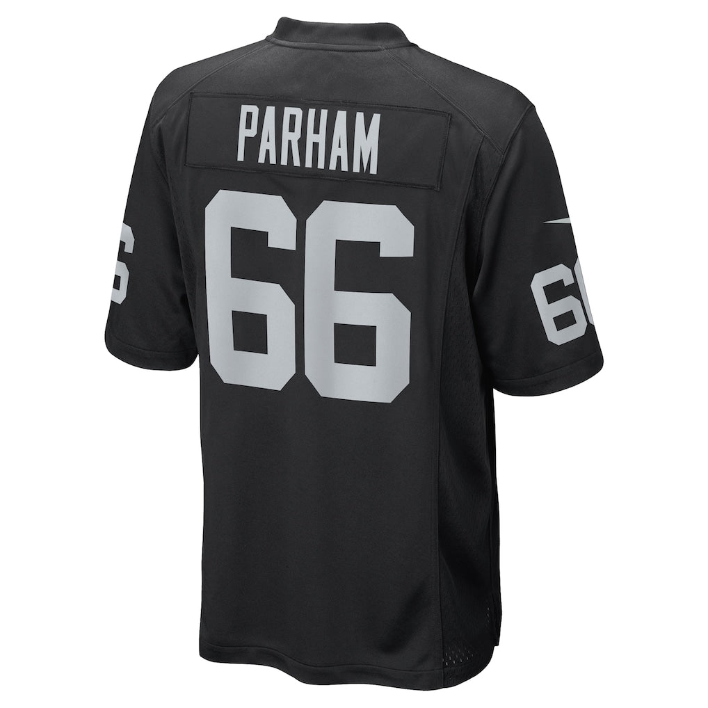 Jdoa LV.Raiders #66 Dylan Parham Black Game Player Jersey