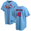 St. Louis Cardinals #41 Alec Burlesona Player Light Blue Home Game Jdoa Stitched Jerseys
