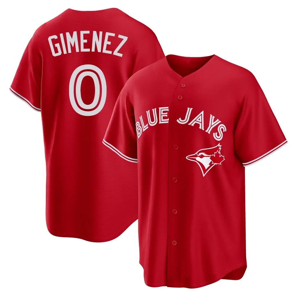 T.Blue Jays #0 Andres Gimenez Player Red Home Game Jdoa Stitched Jerseys