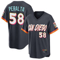 S.Diego Padres #58 Wandy Peralta Player Obsidian 2026 City Connect Home Limited T-shirt Jdoa Stitched Jerseys