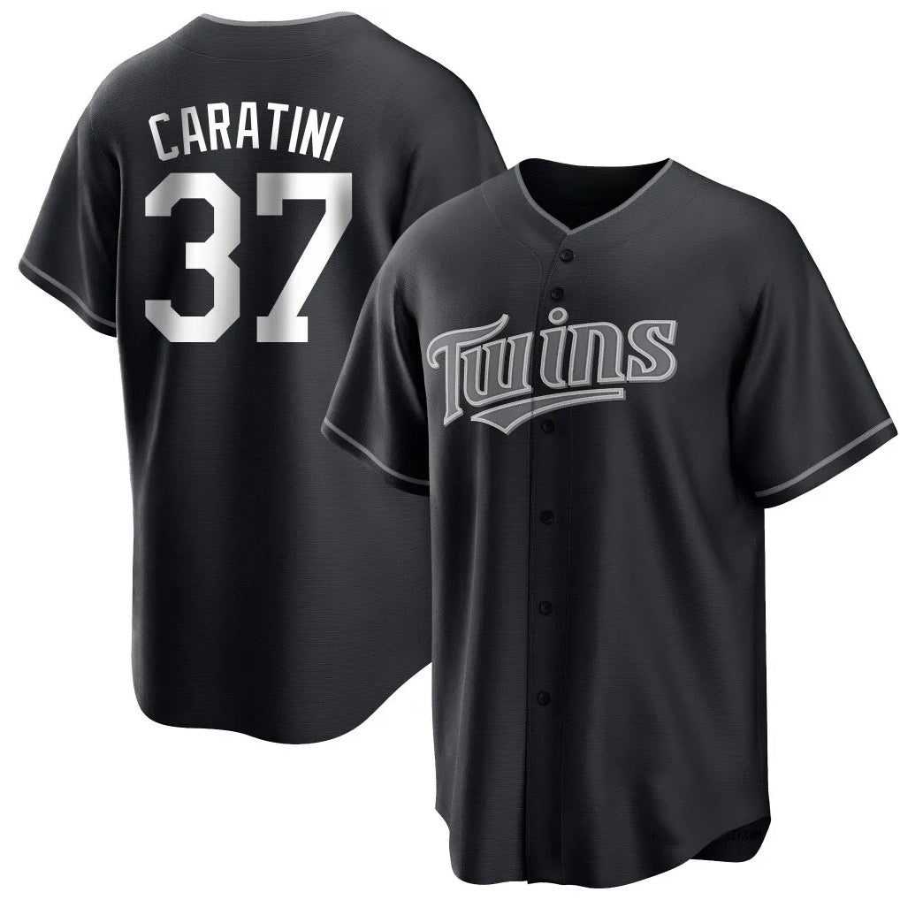 M.Twins #37 Victor Caratini Player Black Home Game Jdoa Stitched Jerseys