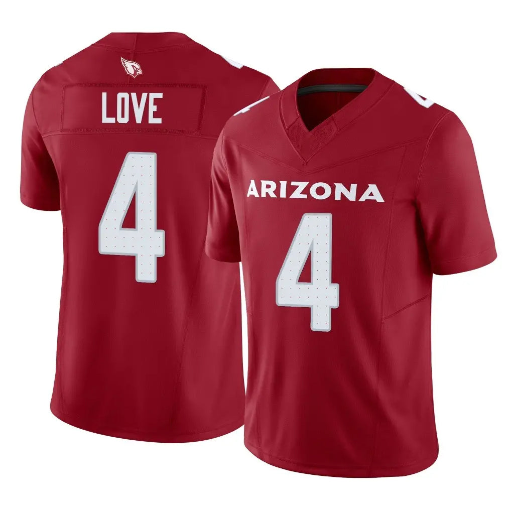 A.Cardinals #4 Jeremiyah Love Player Cardinal Vapor F.U.S.E. Limited Home Game Jdoa Stitched Jerseys