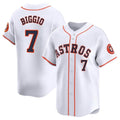 H.Astros #7 Craig Biggio Player White Home Limited Jdoa Stitched Jerseys