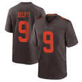 C.Browns #9 Grant Delpit Player Brown Alternate Home Game Jdoa Stitched Jerseys