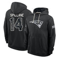 NE.Patriots #14 Robert Spillane Player 2026 Black Logo Pullover Hoodies Limited Game Jdoa Stitched Jerseys