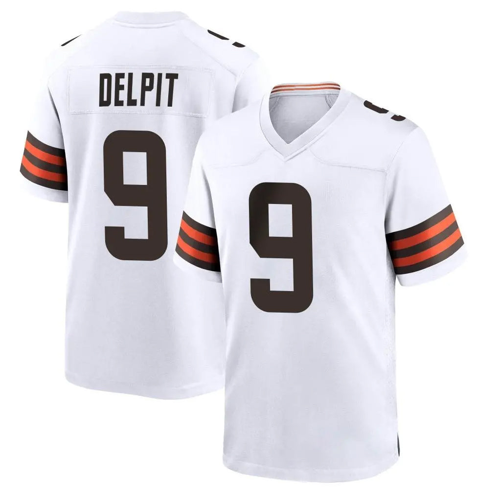 C.Browns #9 Grant Delpit Player White Home Game Jdoa Stitched Jerseys