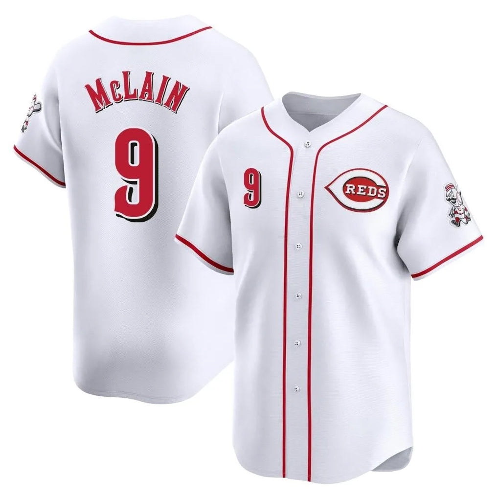 C.Reds #9 Matt McLain Player White Home Limited Jdoa Stitched Jerseys