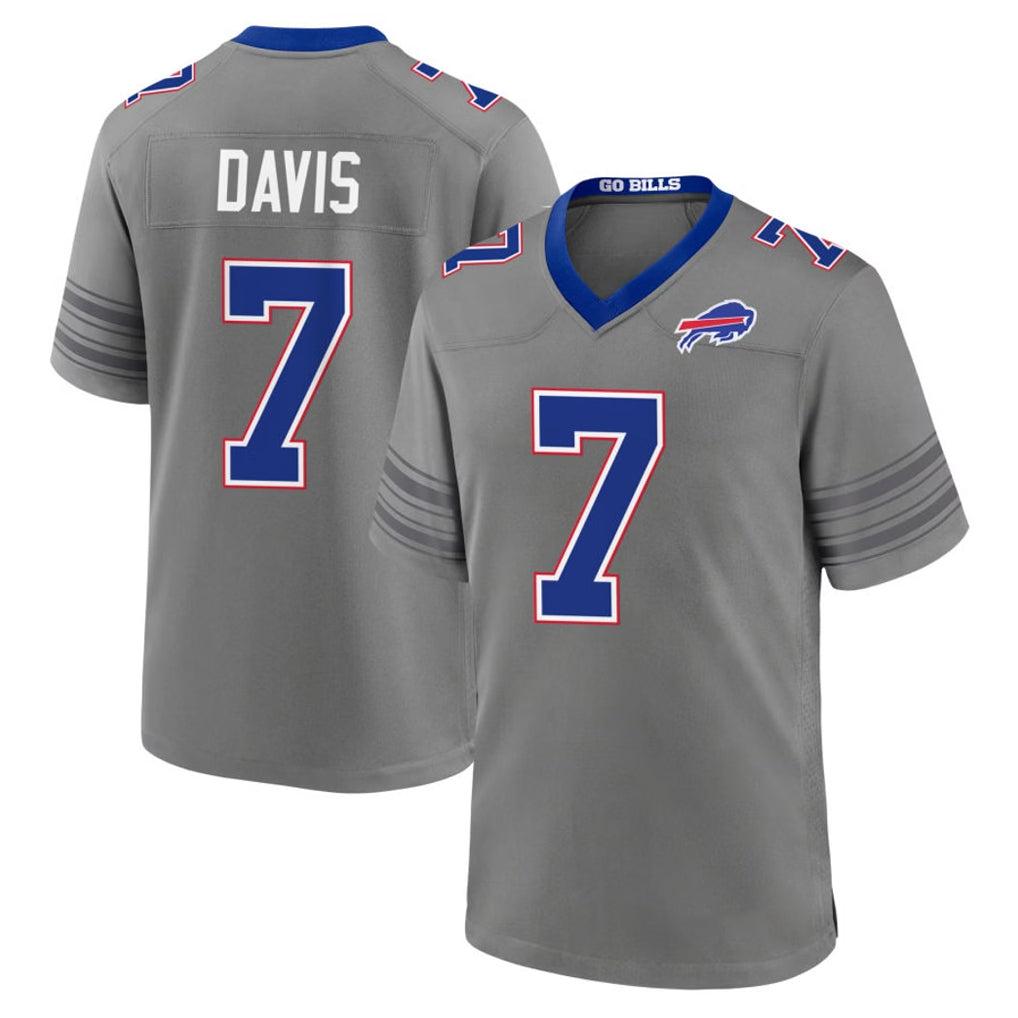 B.Bills #7 Ray Davis Player Gray Nickel City Home Game Jdoa Stitched Jerseys
