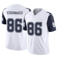 D.Cowboys #86 Luke Schoonmaker Player White-Navy Limited Vapor F.U.S.E. Home Game Jdoa Stitched Jerseys