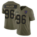 B.Bills #96 Deone Walker Player Olive Salute To Service Limited Game Jdoa Stitched Jerseys