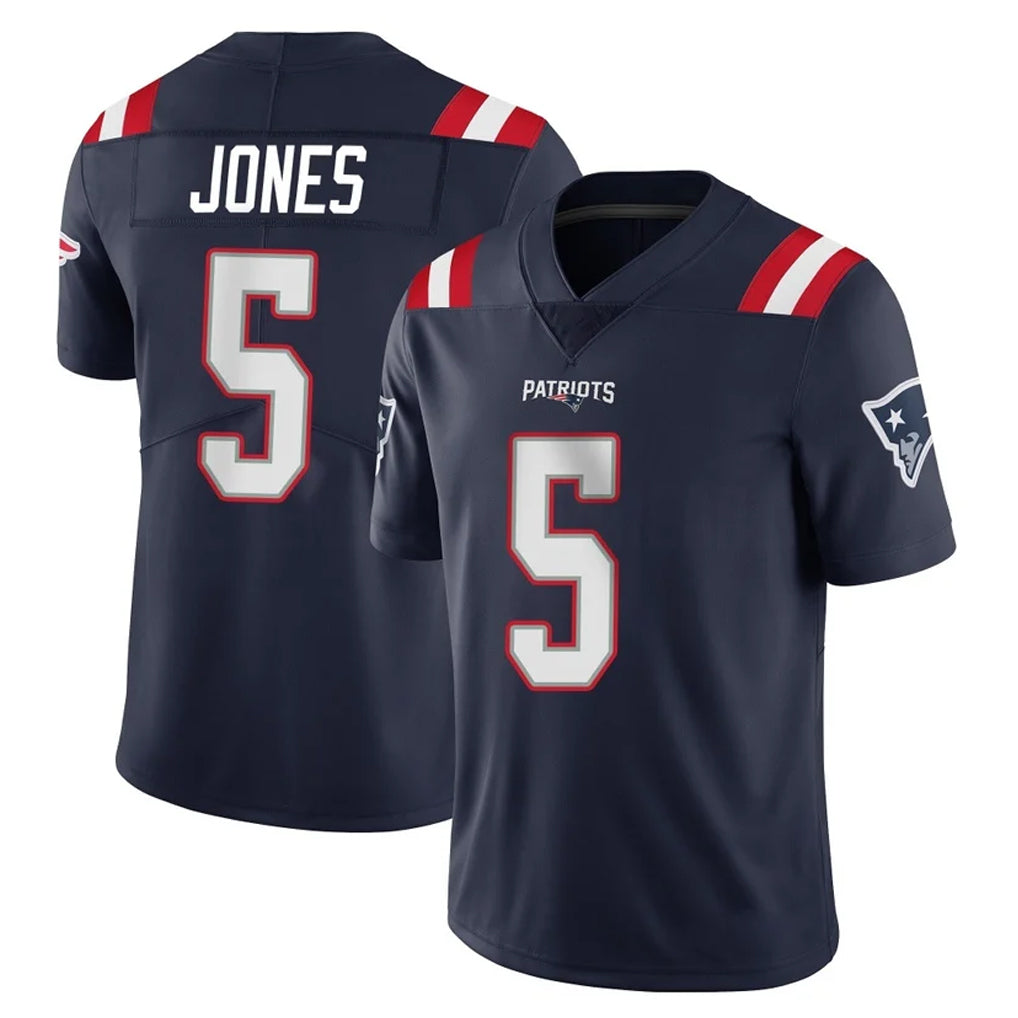 NE.Patriots #5 Dre'Mont Jones Player Navy Vapor Untouchable Home Game Jdoa Stitched Jerseys