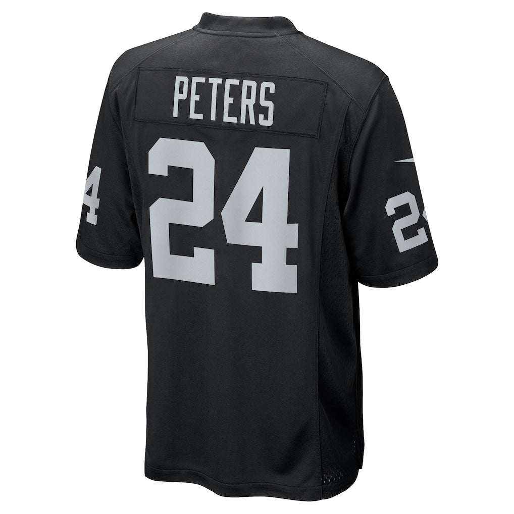 Jdoa LV.Raiders #24 Marcus Peters Black Team Game Jersey