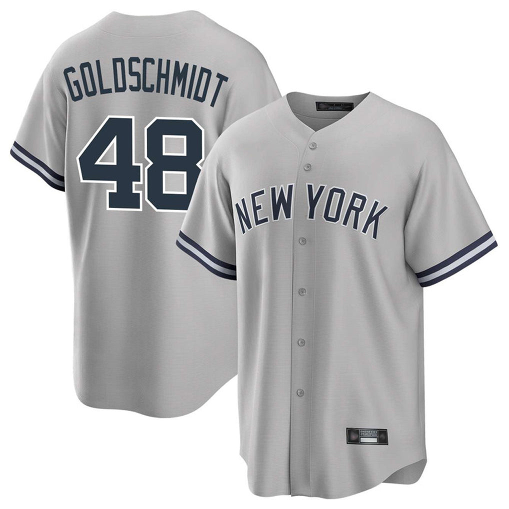 NY.Yankees #48 Paul Goldschmidt Player Gray Road Game Jdoa Stitched Jerseys