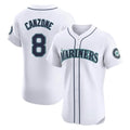 S.Mariners #8 Dominic Canzone Player White Home Limited Elite Jdoa Stitched Jerseys