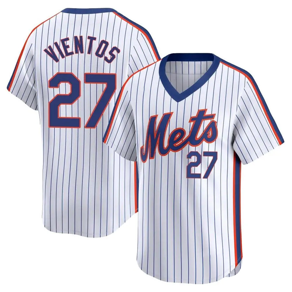 NY.Mets #27 Mark Vientos Player Gray Road Home Game Jdoa Stitched Jerseys