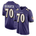 B.Ravens #70 Roger Rosengarten Player Purple Color Rush Home Game Jdoa Stitched Jerseys