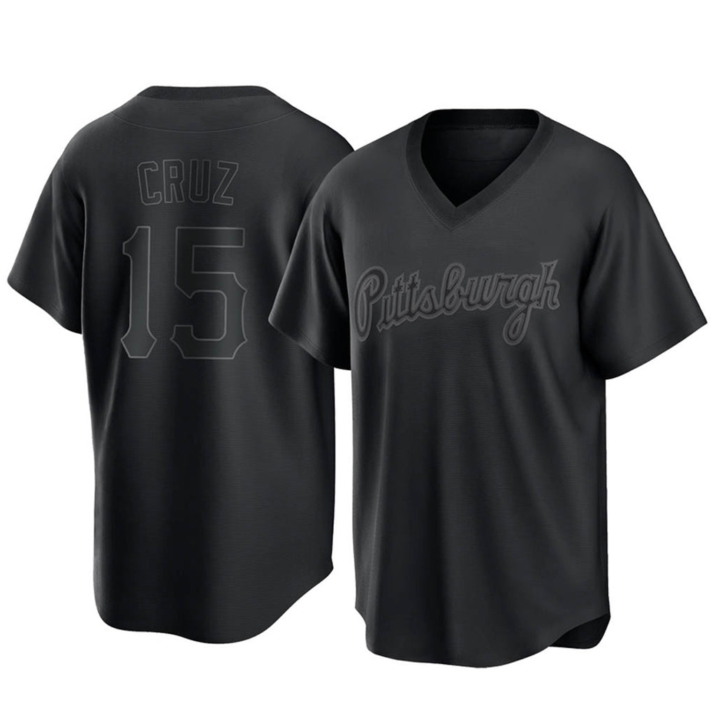 P.Pirates #15 Oneil Cruz Player Black Fashion Home Game Jdoa Stitched Jerseys