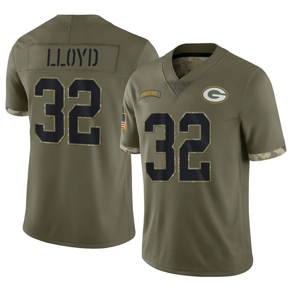 GB.Packers #32 MarShawn Lloyd Player Olive Salute To Service Limited Jdoa Stitched Jerseys
