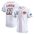 C.Reds #11 Barry Larkin Player White Speedway Classic Limited Elite Home Jdoa Stitched Jerseys