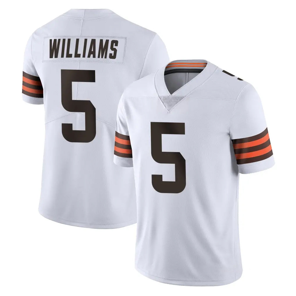 C.Browns #5 Quincy Williams Player White Vapor Untouchable Limited Home Game Jdoa Stitched Jerseys