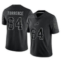 B.Bills #64 O'Cyrus Torrence Player Black RFLCTV Limited Jdoa Stitched Jerseys