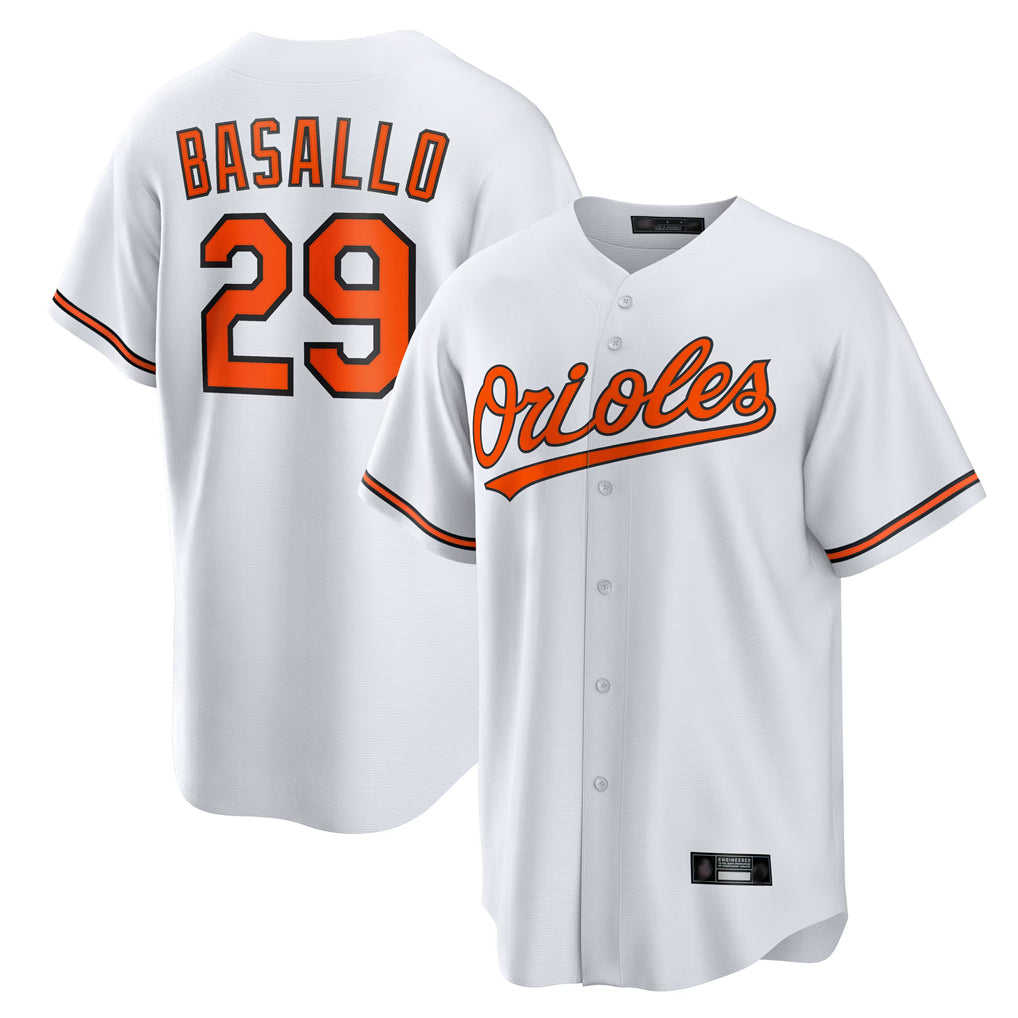 B.Orioles #29 Samuel Basallo Player White Home Game Jdoa Stitched Jerseys