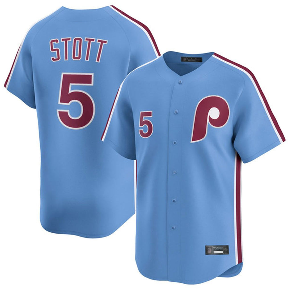 P.Phillies #5 Bryson Stott Player Light Blue Home Limited Jdoa Stitched Jerseys
