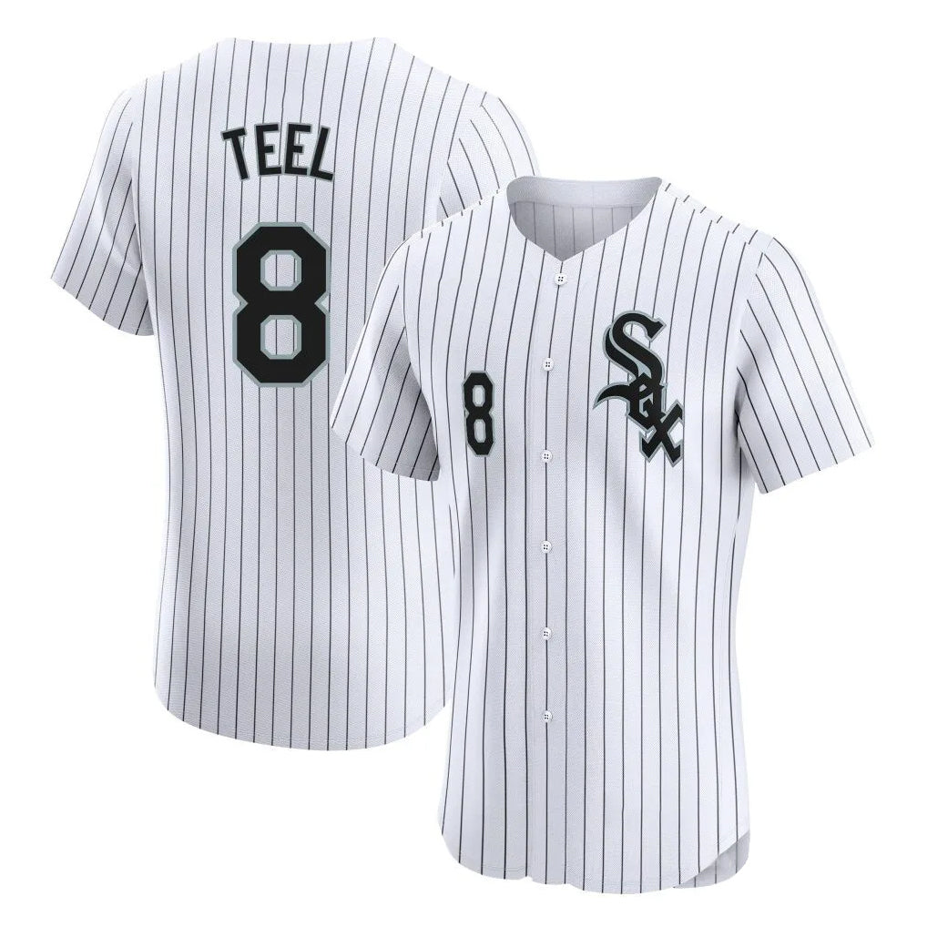 C.White Sox #8 Kyle Teel Player White Stripe Limited Elite Home Jdoa Stitched Jerseys