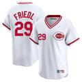 C.Reds #29 TJ Friedl Player White Cooperstown Collection Limited T-shirt Home Jdoa Stitched Jerseys