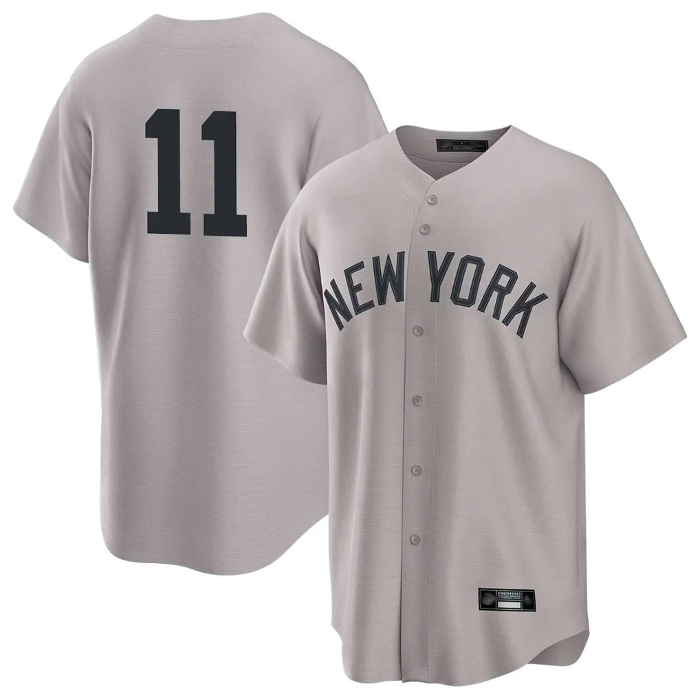 NY.Yankees #11 Anthony Volpe Player Gray Game Home Jdoa Stitched Jerseys