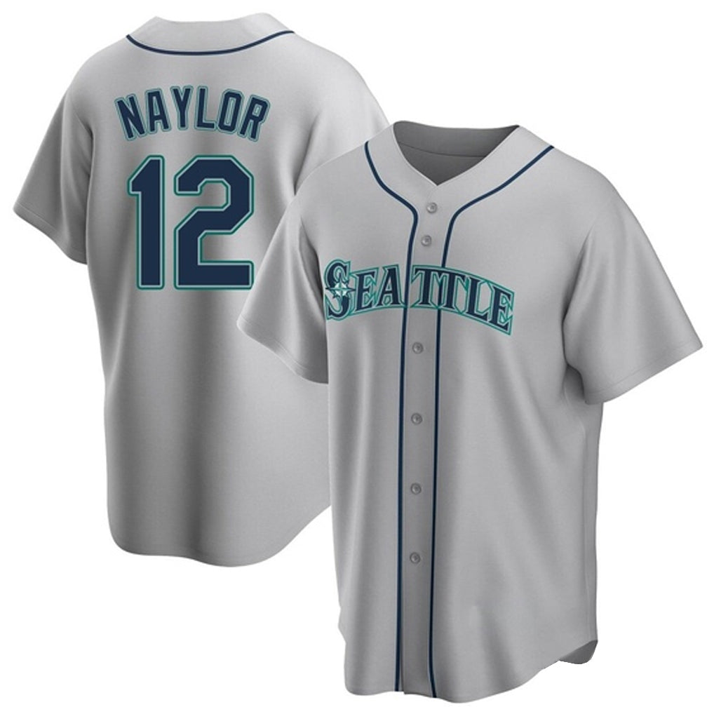 S.Mariners #12 Josh Naylor Player Gray Home Game Jdoa Stitched Jerseys