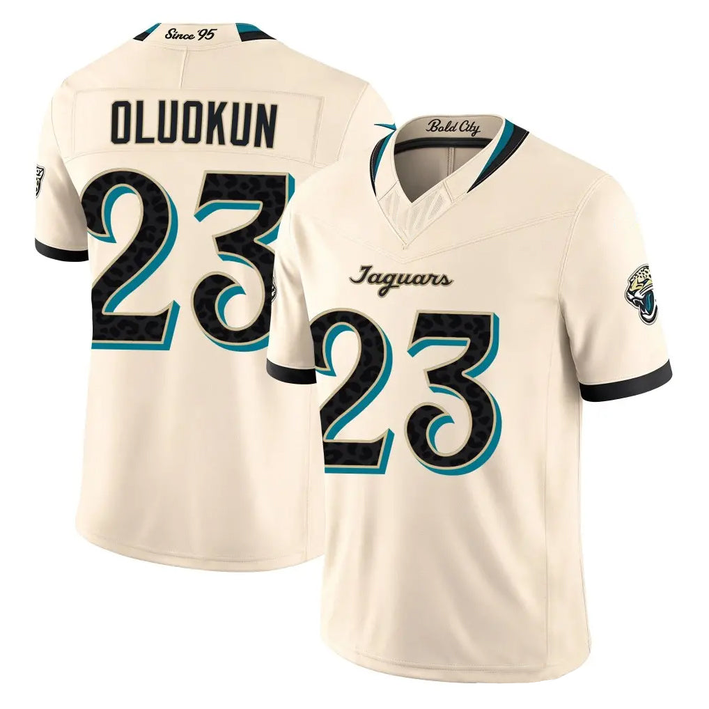 J.Jaguars #23 Foyesade Oluokun Player Natural Limited 2026 Rivalries Collection Game Jdoa Stitched Jerseys