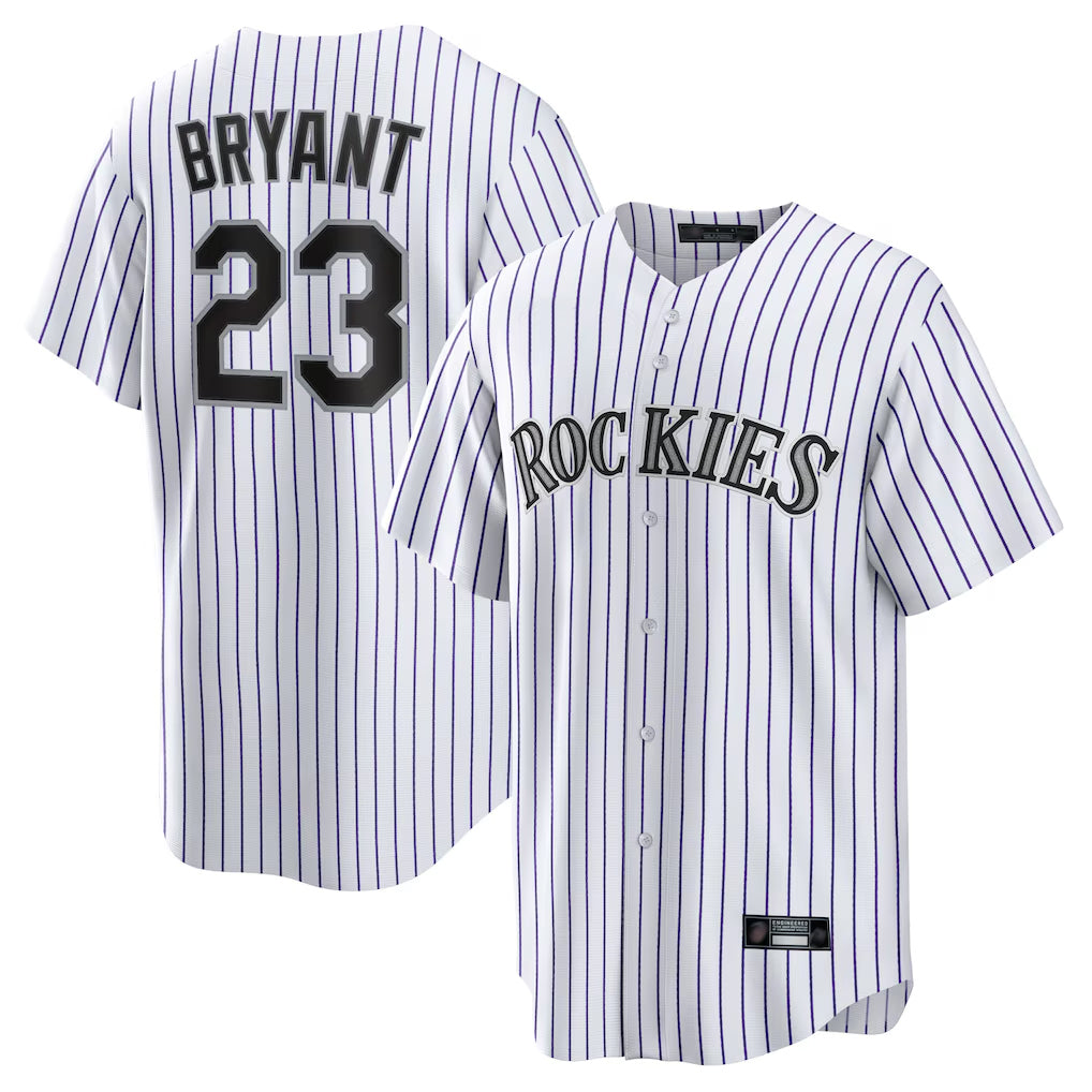C.Rockies #23 Kris Bryant Player White Game Home Jdoa Stitched Jerseys