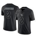 A.Cardinals #2 Will Johnson Player Black RFLCTV Limited Home Game Jdoa Stitched Jerseys