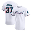 M.Marlins #37 Anthony Bender Player White  Home Limited Elite Jdoa Stitched Jerseys
