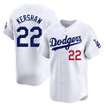 LA.Dodgers #22 Clayton Kershaw Player White Limited Home Jdoa Stitched Jerseys