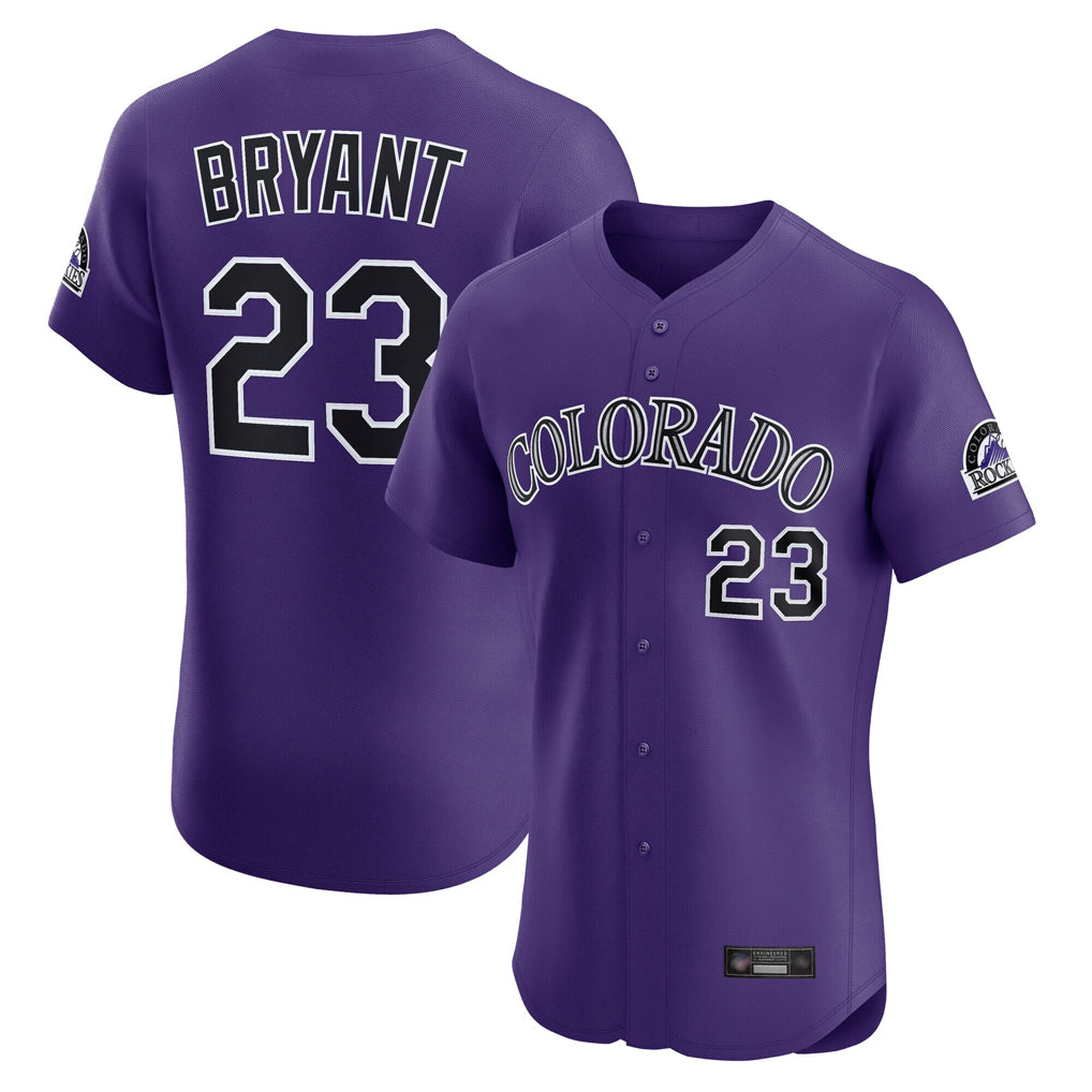 C.Rockies #23 Kris Bryant Player Purple Limited Elite Home Jdoa Stitched Jerseys