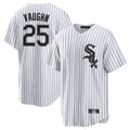C.White Sox #25 Andrew Vaughn Player White Stripe Home Game Jdoa Stitched Jerseys