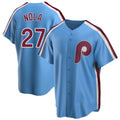 P.Phillies #27 Aaron Nola Player Light Blue Replica Game Jdoa Stitched Jerseys