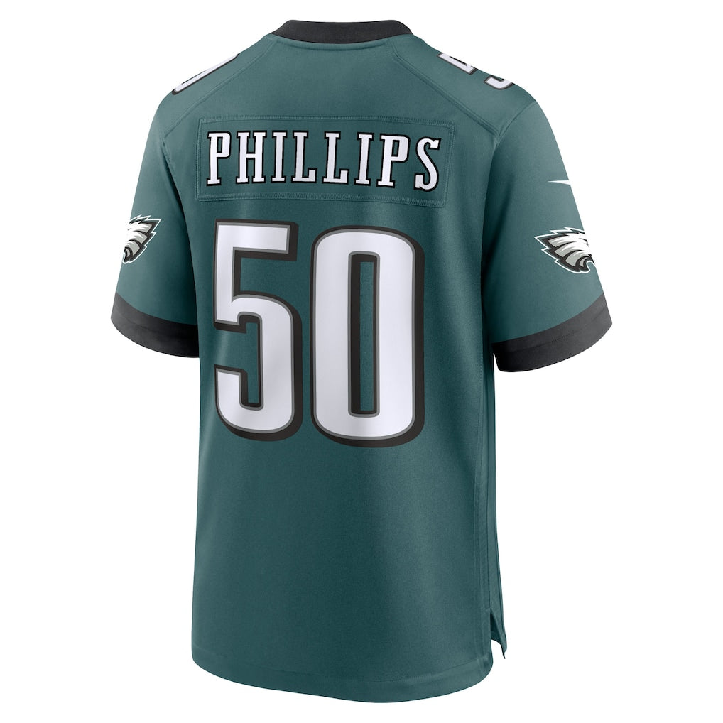 Jdoa P.Eagles #50 Jaelan Phillips Midnight Green Team Game Jersey