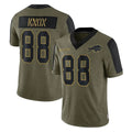 B.Bills #88 Dawson Knox Player Olive Salute To Service Limited Game Jdoa Stitched Jerseys