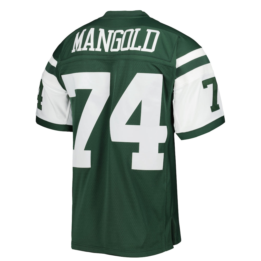 Jdoa NY.Jets #74 Nick Mangold Mitchell & Ness Green Legacy Replica Jersey
