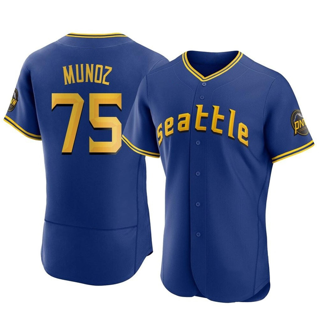 S.Mariners #75 Andres Munoz Player Royal City Connect Home Limited Elite Jdoa Stitched Jerseys